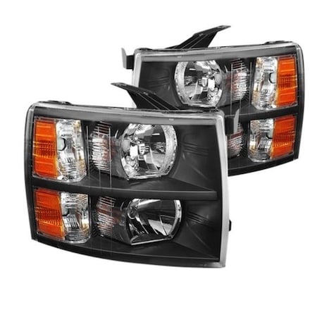 Spyder Spyder 5076991 2007-2013 Chevy Silverado Black Factory Style Headlights 5076991